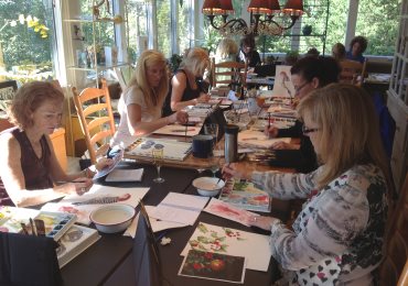 Watercolor Painting Class at Home Art Studio